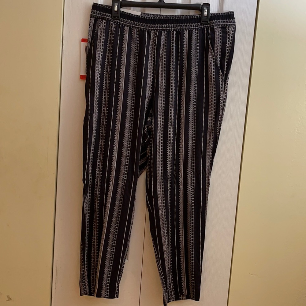 Brand new black and white dress pants.